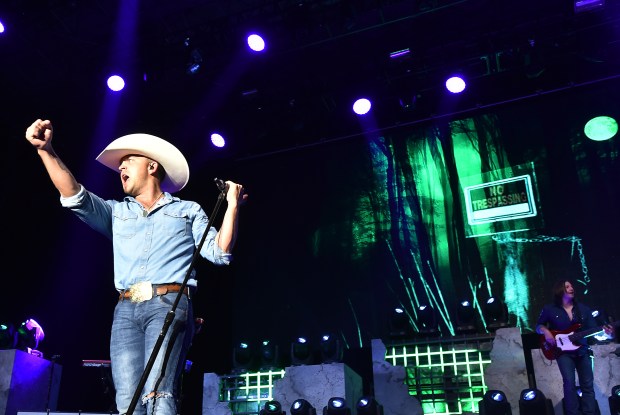 Justin Moore performs at the Sands Steel Stage at Musikfest on Saturday, August 12, 2017.// 081217 // APRIL GAMIZ / THE MORNING CALL / keyword: Bartholomew // mc-ent-review-musikfest-lee-brice-justin-moore-bethlehem-20170808