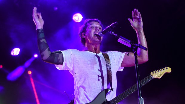 Gavin Rossdale of Bush performs on the Sands Steel Stage at Musikfest in Bethlehem Thursday night./// Editor's Note: NEWS - JOSEPH RESSLER / THE MORNING CALL - Shot 08/11/16