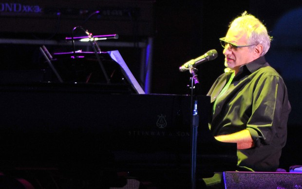 Steely Dan singer Donald Fagen, of supergroup Dukes of September performs at the Sands Steel Stage in South Bethlehem during Musikfest on Wednesday evening. / APRIL BARTHOLOMEW / THE MORNING CALL ///080812 ///// mc-musikfest-review-dukes-of-september /// Dukes of September, a supergroup of Steely Dan singer Donald Fagen, 1970s soft rocker Michael McDonald and Â€™70s blues rocker Boz Scaggs.