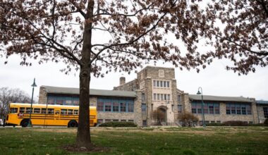 Merion Elementary School in Merion Station in a March 2020 file photo. Elementary schoolers in Lower Merion will no longer be assigned individual devices under a new technology policy passed Monday.