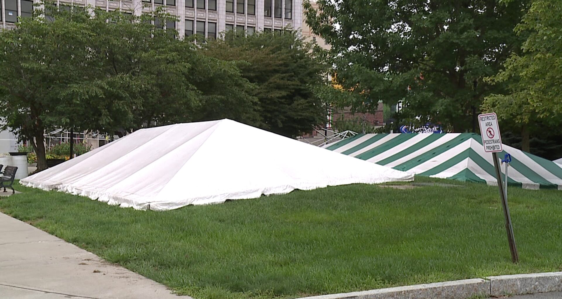 Preparing for La Festa Italiana in downtown Scranton