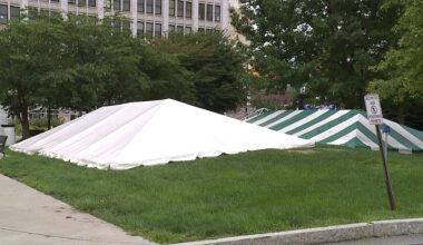 Preparing for La Festa Italiana in downtown Scranton