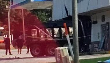 A dump truck with mechanical issues crashes into Bethlehem gas station