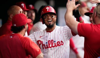 Luis Arraez has 2 hits and 2 RBIs in Phillies debut, Jesús Luzardo tosses 8 innings in win over Nationals