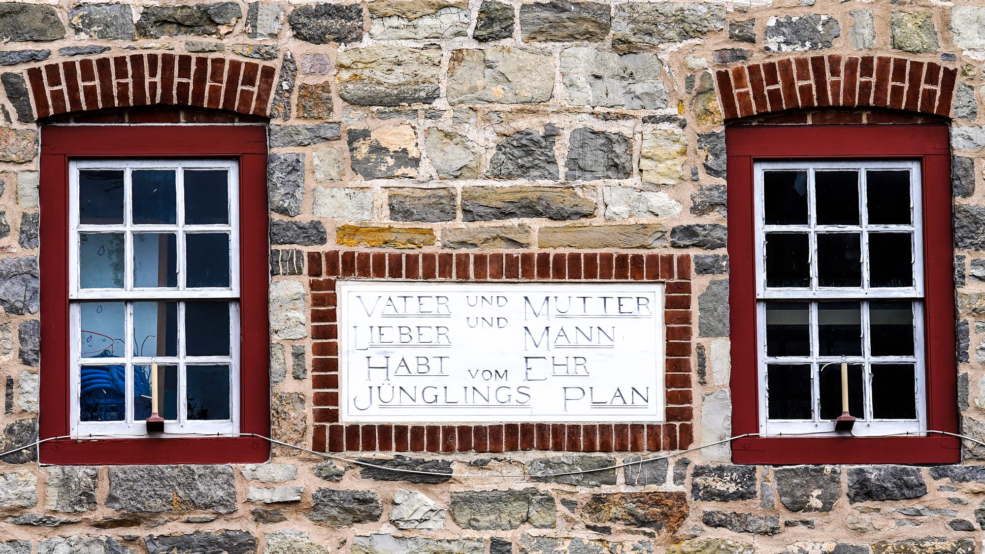 View of the north side of the Brethren House. Tour of the 1748-built Brethren House at Church and Main Streets in Bethlehem, 