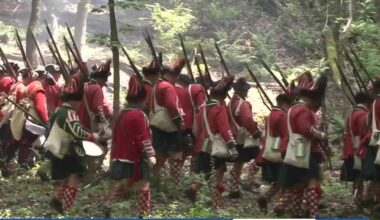 Volunteers reenact 1763 Battle of Bushy Run in Pennsylvania