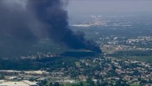 Dr. Pascal Nwako, Camden County's public health coordinator, said large fires can release dangerous pollutants into the air, including carbon monoxide and particulate matter.