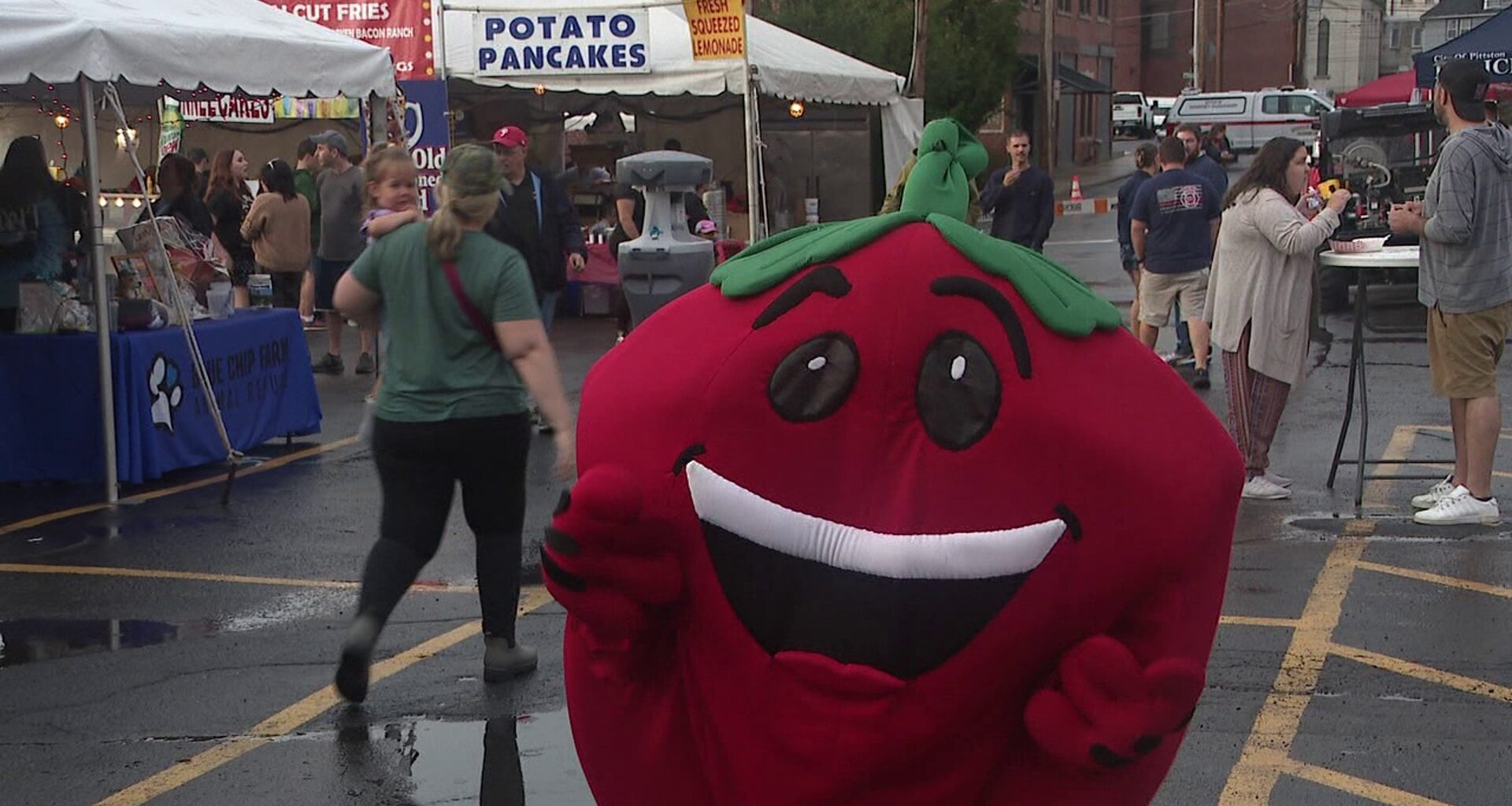 Pittston Tomato Festival kicks off as rain gives way to a clear night