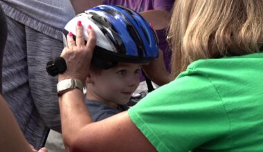 Helmet giveaway promotes safety at Pittston Tomato Festival