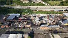 Part of EMR's Camden facility as seen from an NBC10 drone.