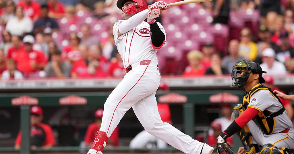 Burns wins 12th straight decision, Stewart hits 24th HR, as Reds beat Pirates 10-2