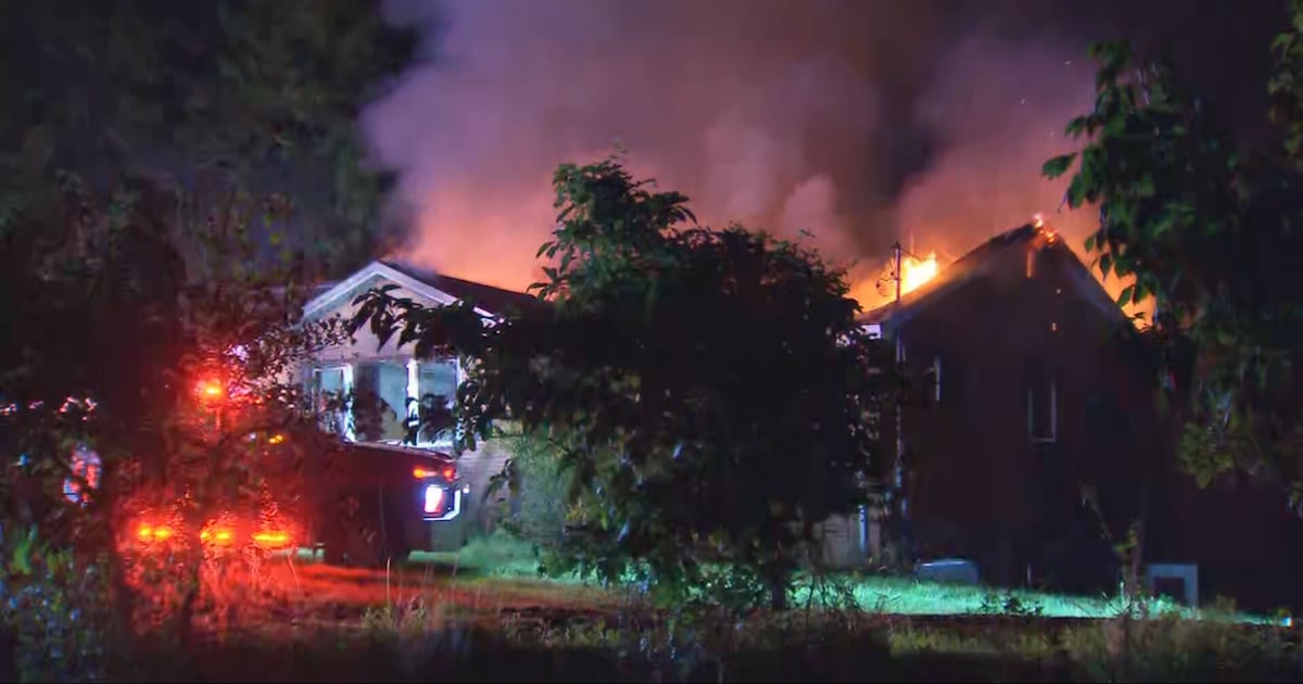 House used for firefighter training goes up in flames in Western Pennsylvania