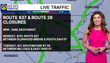 TRAFFIC: Route 837 and Route 28 closures – WPXI