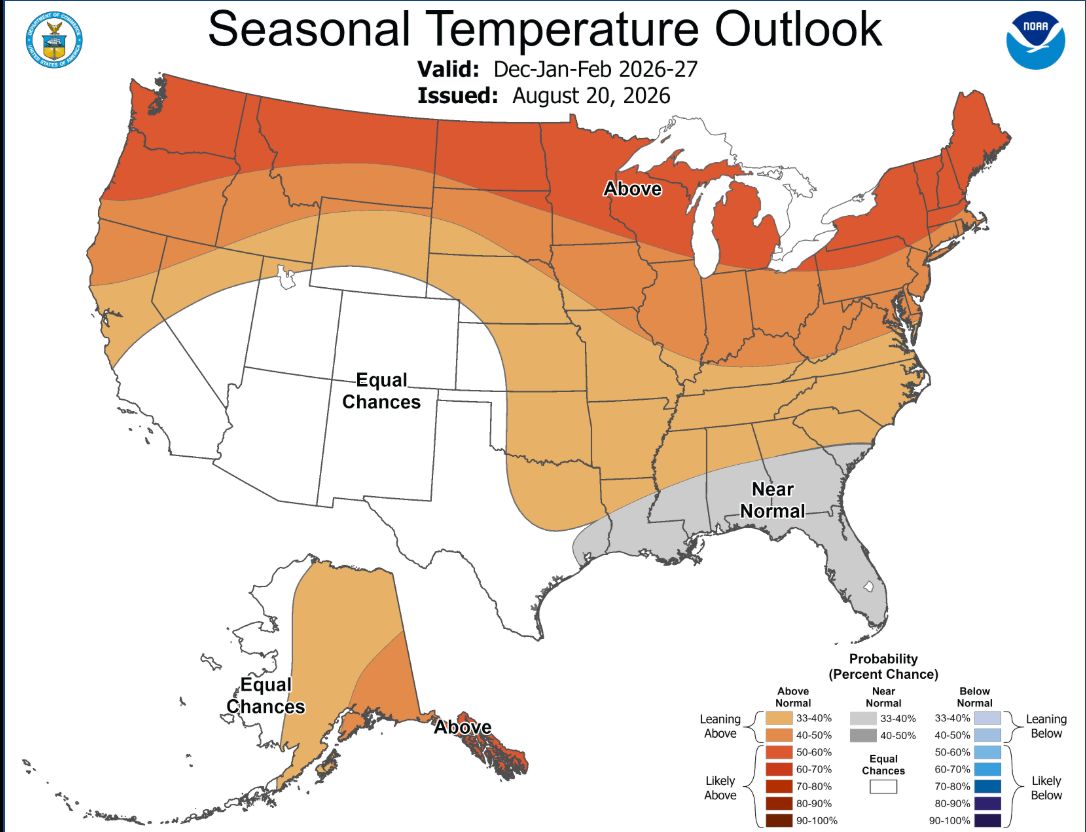 NOAA maps predict winter forecast for Pittsburgh