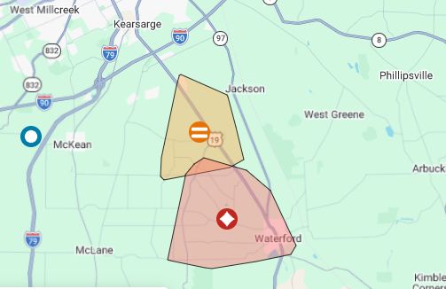 Power outages reported across Erie County Tuesday