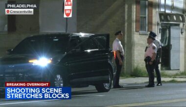 Shooting scene stretches blocks in Philadelphia's Crescentville section