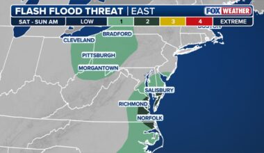 Pennsylvania, New Jersey face weekend storms with flooding risk before Sunday clears out