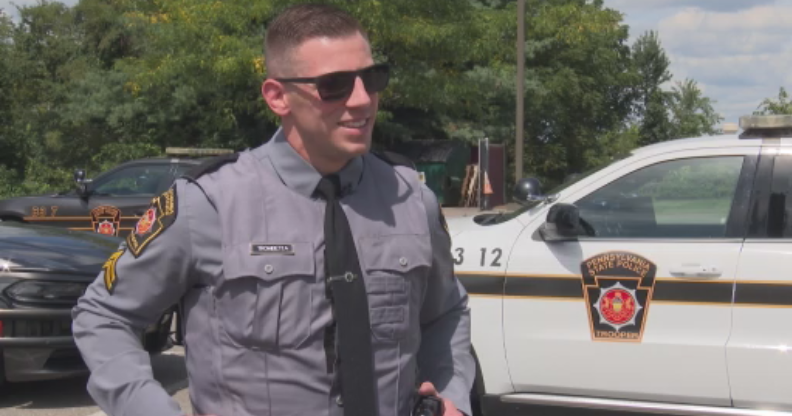 Pennsylvania State Police trooper running marathon in full uniform to honor fallen trooper