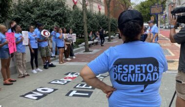 Protestors march to Fetterman’s office, demand stronger stance against big tech