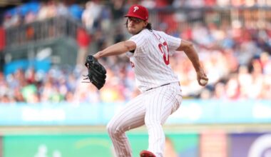 Phillies' Nola takes line drive off knee, leaves start in 6th
