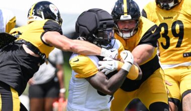 Steelers training camp: Punches thrown and a clear leader for the RB3 role headline Sunday’s practice
