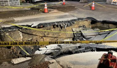 Massive sinkhole opens up in Philadelphia’s Logan neighborhood