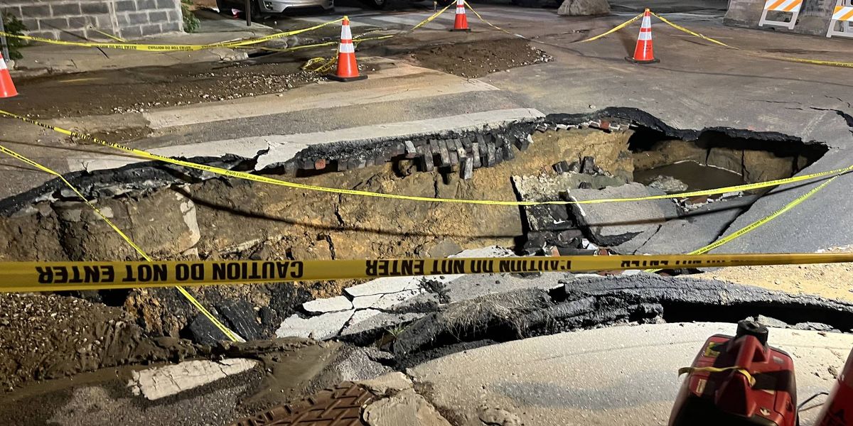 Massive sinkhole opens up in Philadelphia’s Logan neighborhood