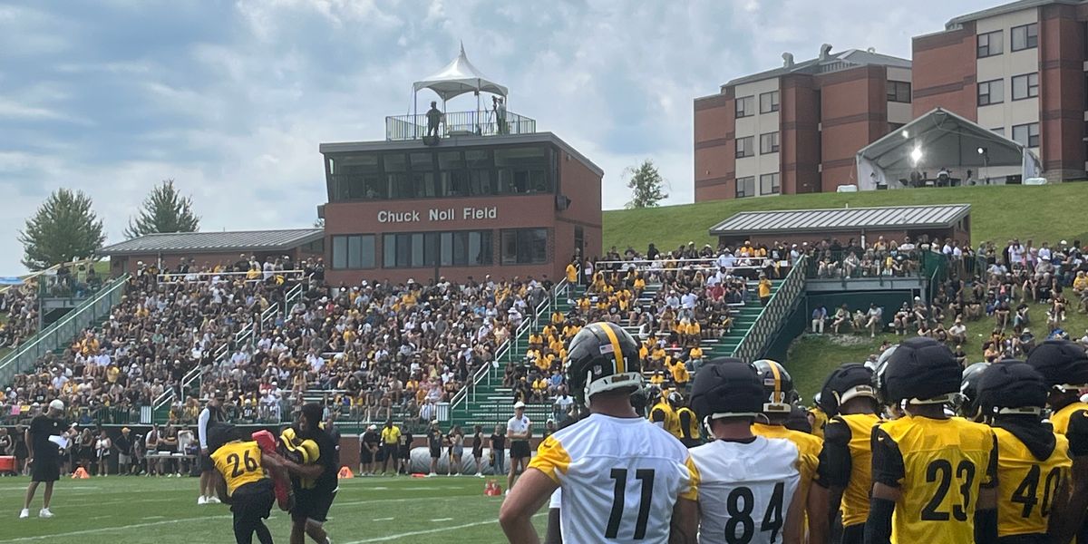 Pat Freiermuth protects child During Training Camp fight