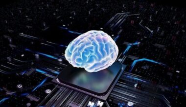 A brain over cpu represents artificial intelligence