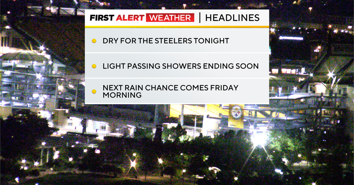 Expect dry conditions for the Steelers' first preseason game in Pittsburgh on Thursday