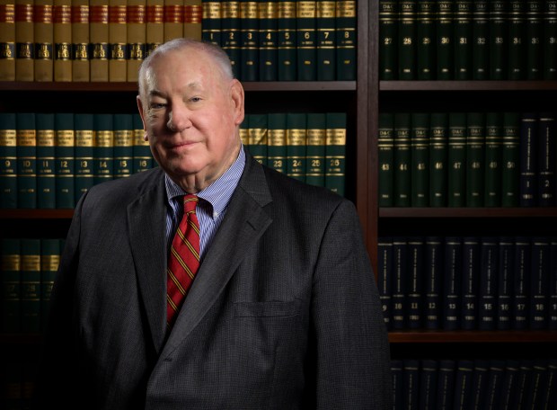 Lehigh County District Attorney Jim Martin poses for a portrait Monday, Dec. 4, 2023, in Allentown. (April Gamiz/The Morning Call)