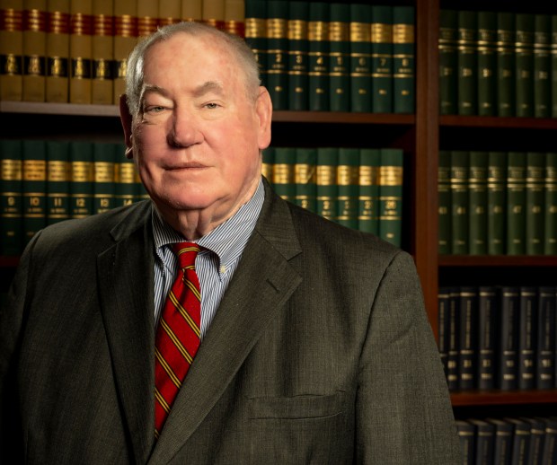 Lehigh County District Attorney Jim Martin poses for a portrait Monday, Dec. 4, 2023, in Allentown. Martin has served the county as district attorney from 1998 through the end of 2023. (April Gamiz/The Morning Call)
