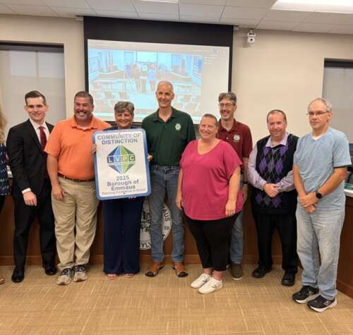Emmaus Borough receives Community of Distinction Award from LVPC – Lehigh Valley Press