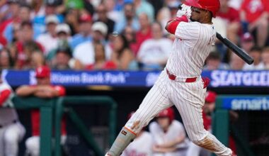 Arraez grateful to be in playoff race and thanks new Phillies teammate Harper for changing positions