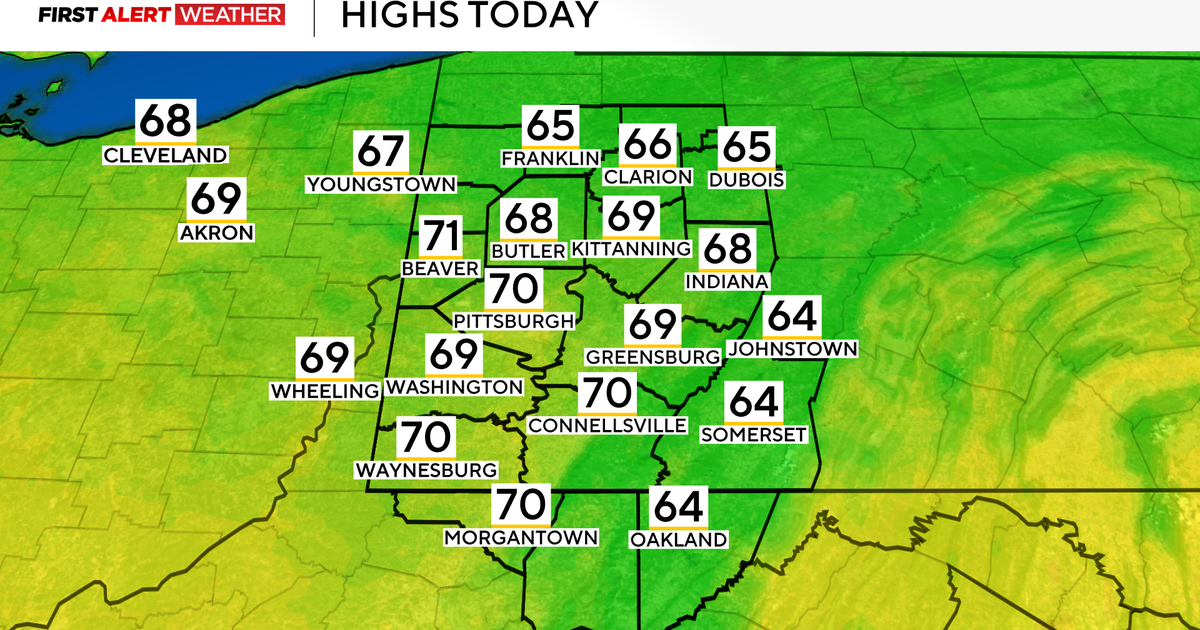 It's going to be a dry start to the week for the Pittsburgh area