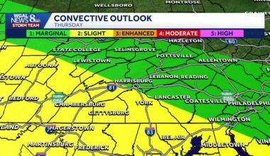 More rounds of thunderstorms threaten south-central Pa.