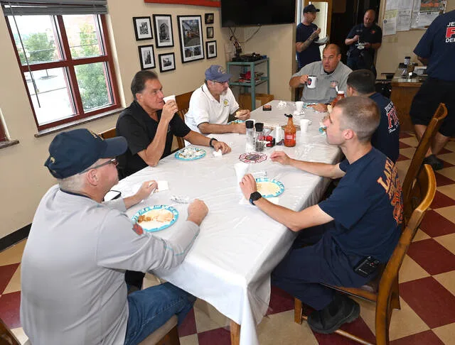 <p>First Responders from the City of Pittston, Pittston Twp. Laflin, Jenkins Twp. and the Greater Pittston Regional Ambulance, were treated to breakfast supplied by the Second Presbyterian Church, Pittston, in remembrance of 9-11. </p>
<p>Tony Callaio | For Sunday Dispatch</p>