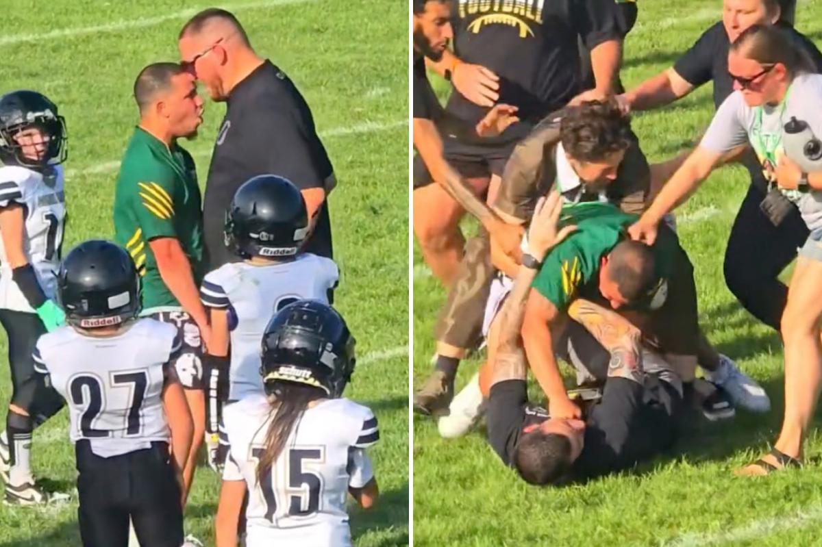 Pennsylvania kids football game descends into chaos as coaches trade blows