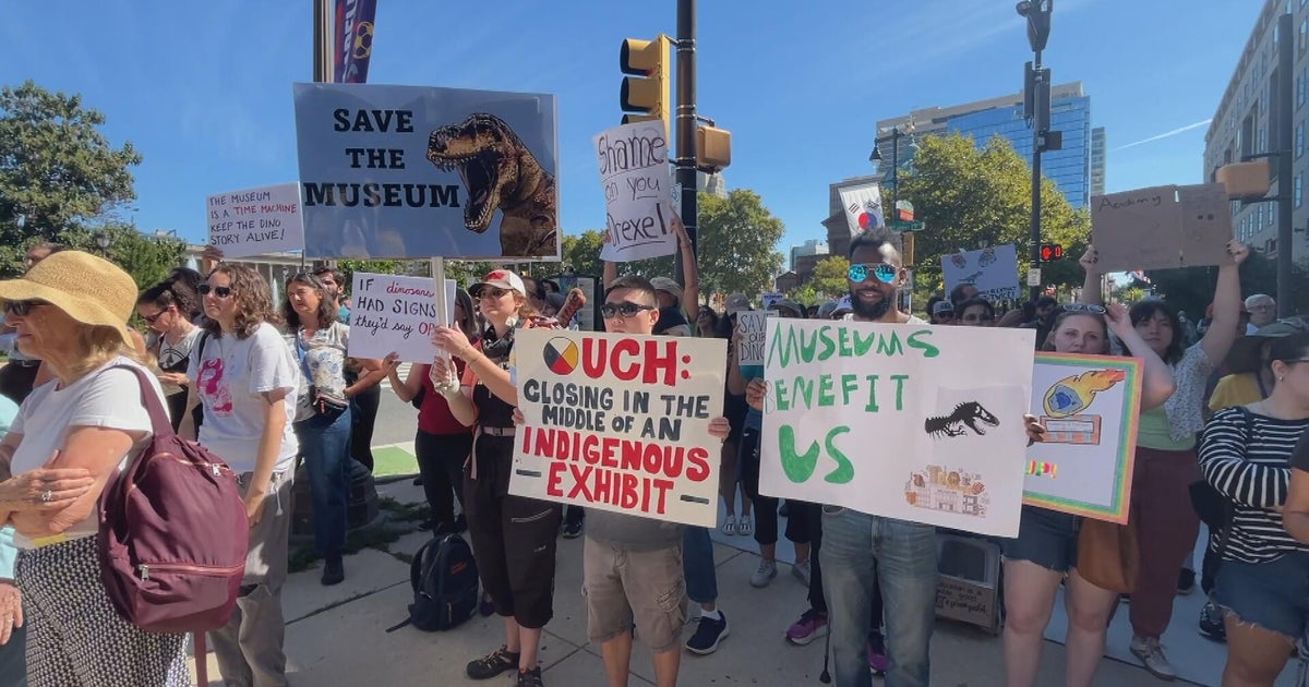 Hundreds protest plans to close Philly's Academy of Natural Sciences: "We're going to make our voices heard"