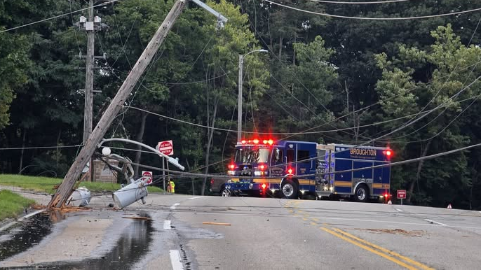 Section of Brownsville Road in South Park closed due to downed wires, utility pole
