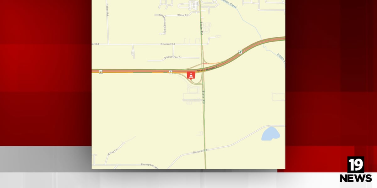 Traffic moving slowly in Erie County due to semi fire, ODOT says