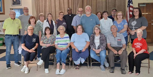 OLA festival committee members, from left, first row: Karen Rolka, Monica Wilga, Patricia Mould, Nikki Weisenfluh, Liz Dempsey, Jerry Aschenbrenner, and Andrea Walsh. Second row: Michael Mould, Bob Haleski, Cathy Rist Strauch, Arlene Haleski, Lucy Ziman, Maureen Mahoney, Fr. Arbogaste Satoun, Andy Singletary, Bruce Weisenfluh, Chris Stivala, Faith Flemming, Dominic Stivala, Barbara Williamson, and Tracey Singletary.
                                 Submitted Photo