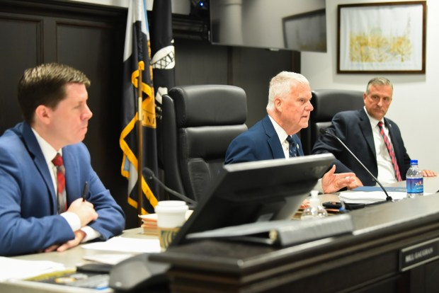 Lackawanna County Commissioner Thom Welby speaks during the commissioners meeting held at hte county goverment center in Scranton Wednesday, September 1, 2026. (SEAN MCKEAG / STAFF PHOTOGRAPHER)