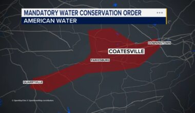 Nearly 23,000 urged to conserve water in Coatesville, Pennsylvania area