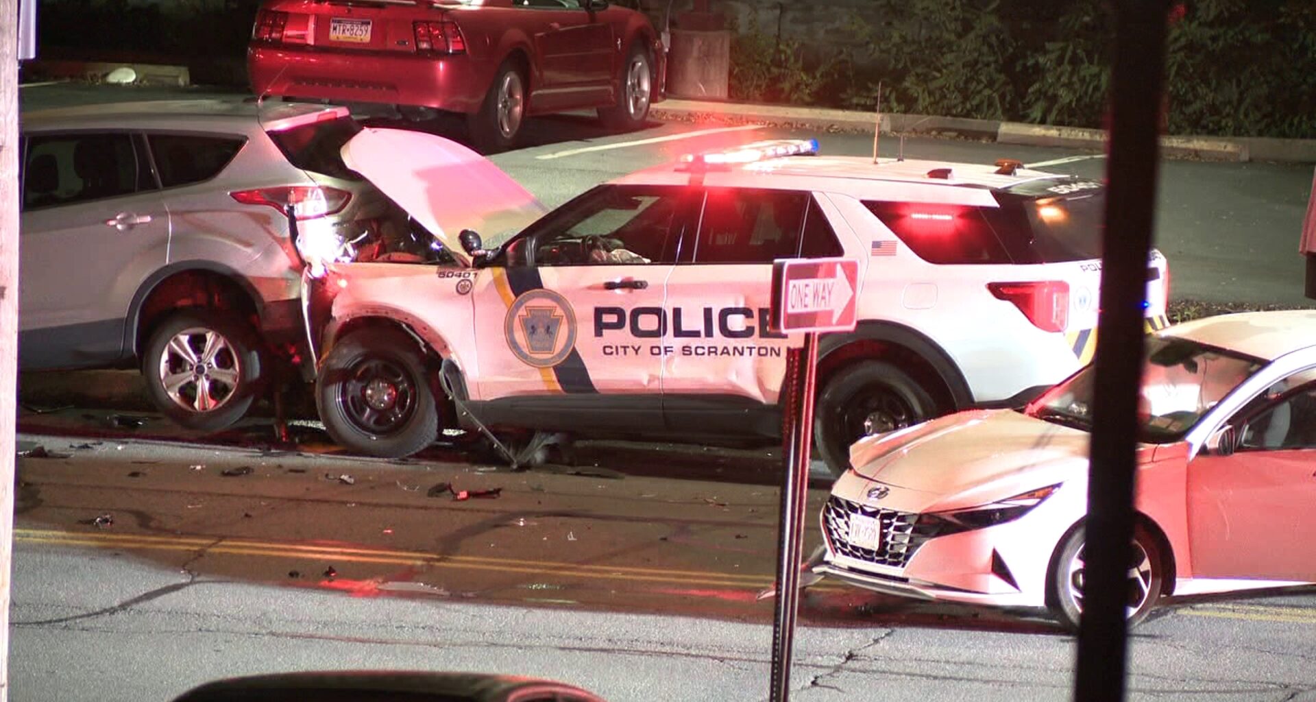 Scranton police car involved in crash during overnight