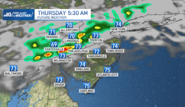Warm and muggy Wednesday, rainy start to Thursday – NBC10 Philadelphia