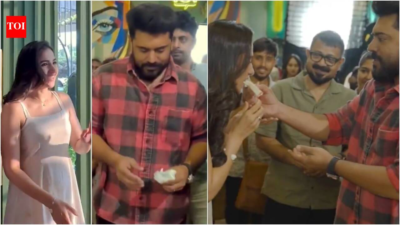 'Bethlehem Kudumba Unit' star Nivin Pauly welcomes Rukmini Vasanth with Mysore Pak; 'Toxic' star joins 'NP 51' cast | Malayalam Movie News