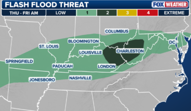Severe storms and heavy rain threat move into Pennsylvania, New Jersey