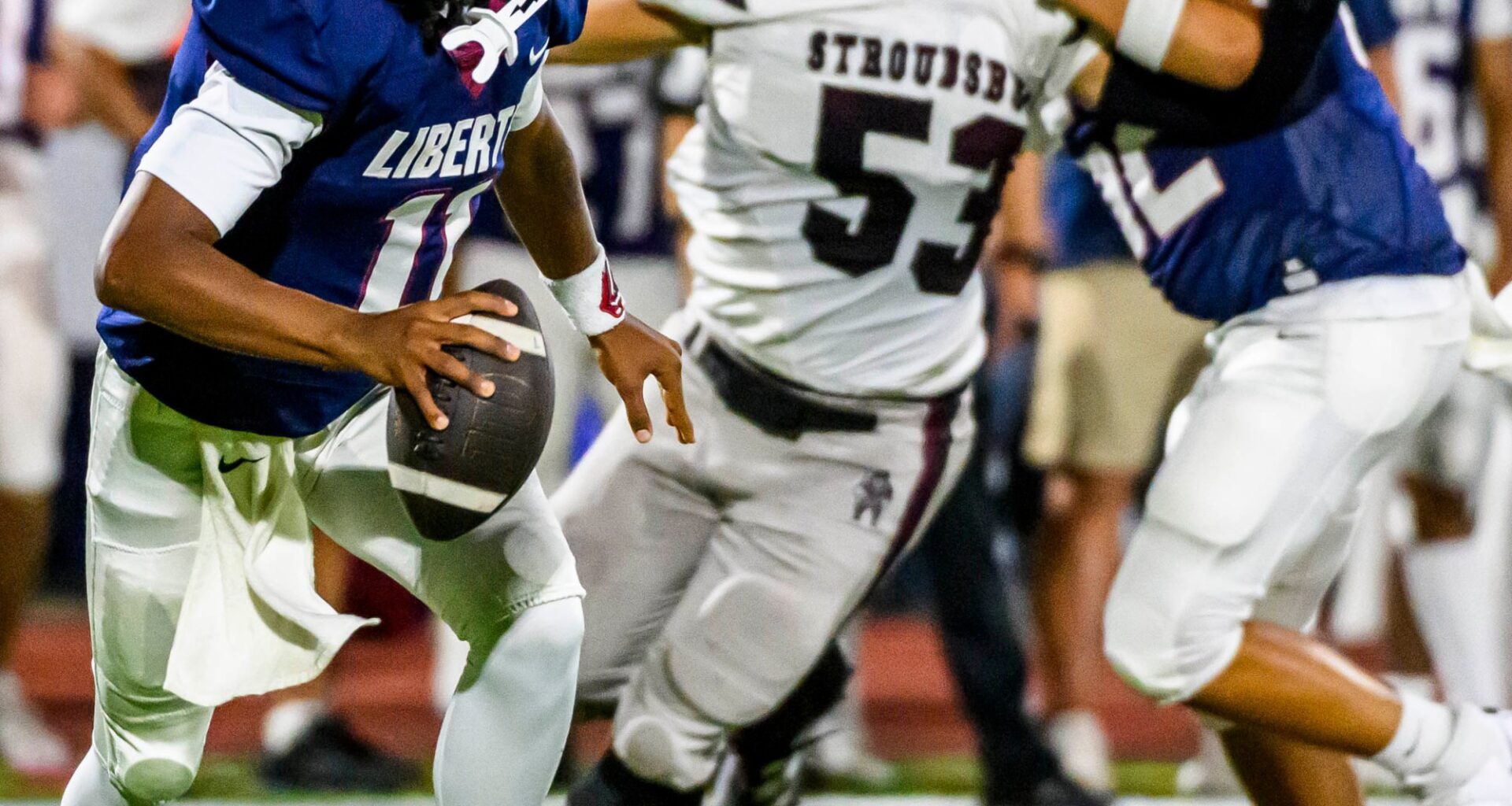 Stroudsburg plays Liberty - football and faces in the crowd photos