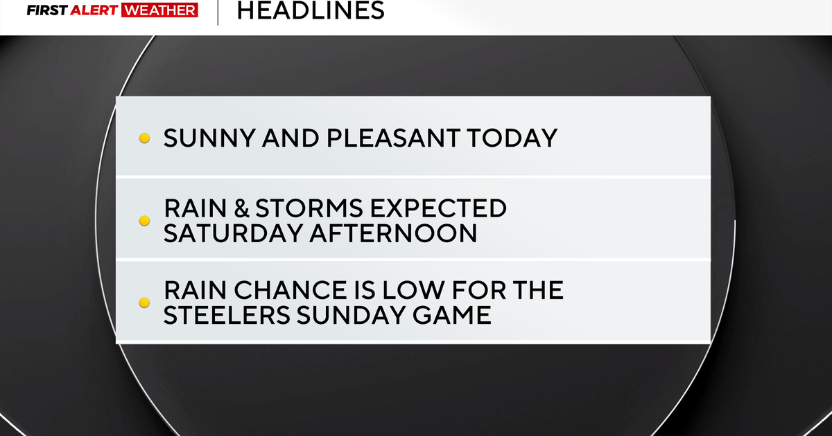 Wet weather continues into the weekend in Pittsburgh, rain possible for Steelers' opener